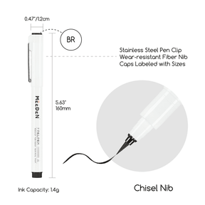 MEEDEN Black Micro Fineliner Pens – 6-Pack, 0.8-2mm, Waterproof Archival Ink for Lettering & Illustration