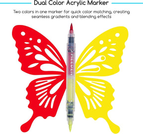 MEEDEN Dual Tip Acrylic Paint Markers, 96 Colors