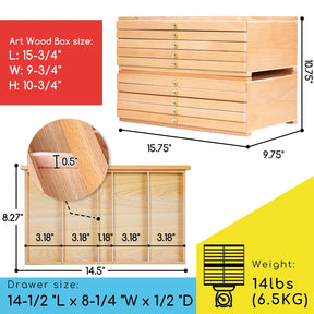 MEEDEN 10-Drawer Storage Box & 96-Color Dual Tip Acrylic Markers Artist Set