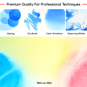 MEEDEN Professinal Watercolor Paint Set, 12 Colors 15ml/0.5oz