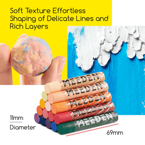 MEEDEN Soft Oil Pastels Set, 144 Vibrant Colors