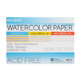 MEEDEN Cold Press & Hot Press & Rough Watercolor Paper Pad