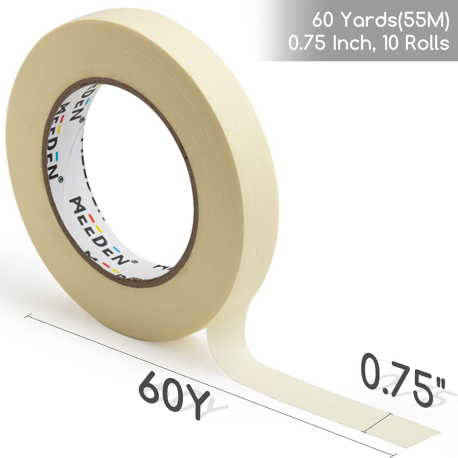 MEEDEN 10 Pack Artist Tape, Total 1804.5FT (550m) Acid -Free Art Tape
