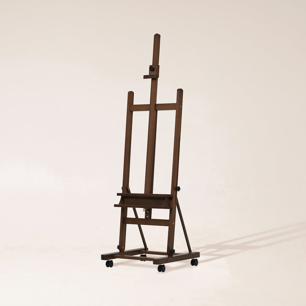 MEEDEN H-Frame Artist Easel with Storage Tray-Walnut-W02