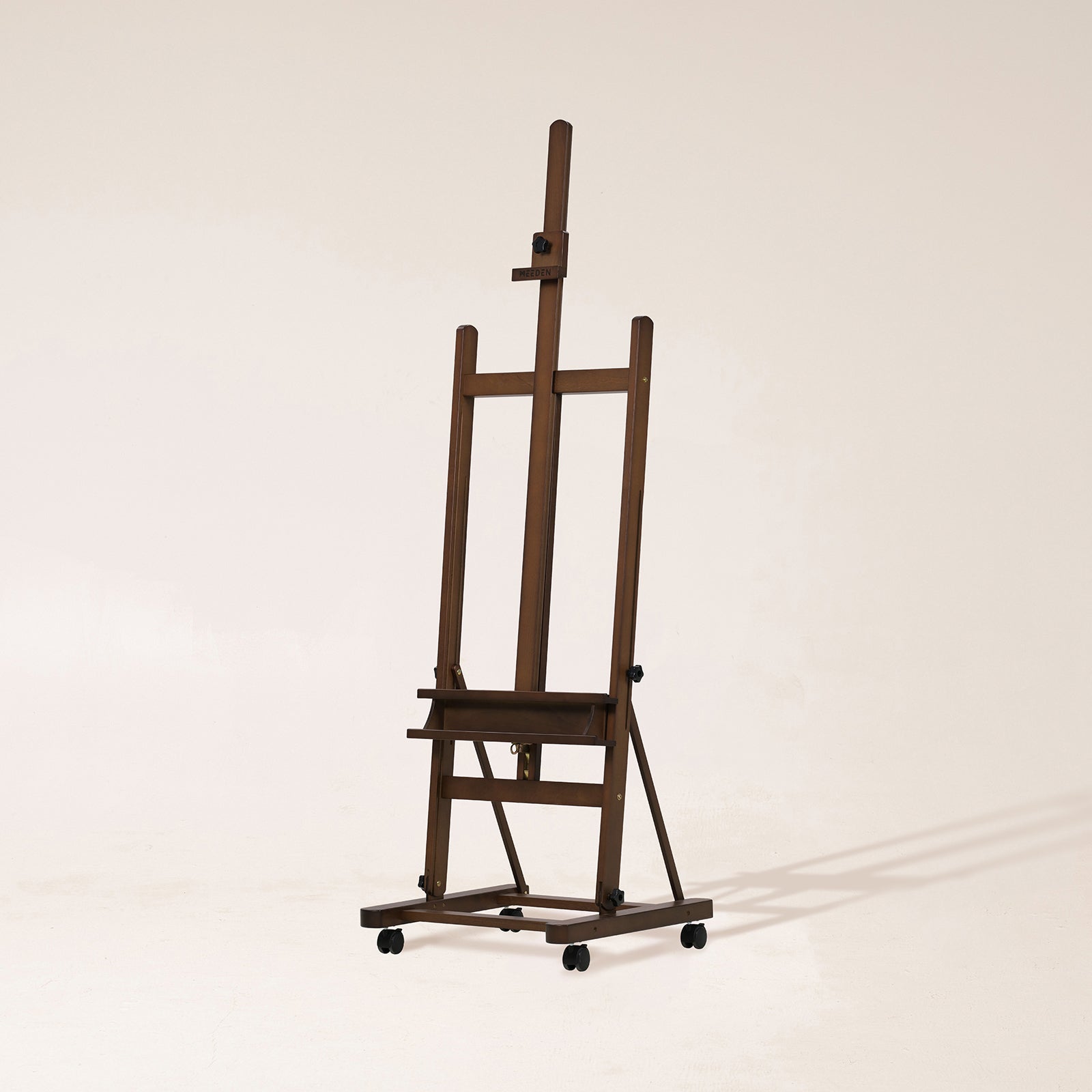 MEEDEN H-Frame Artist Easel with Storage Tray-Walnut-W02