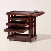 MEEDEN Deluxe Artist Supplies Storage Cart, 5-Tier Taboret-Dark Walnut-W13H