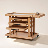 MEEDEN Extra Large Artist Supplies Storage Cart, 5-Tier Taboret with 3 Drawers