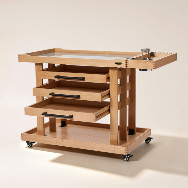 MEEDEN Extra Large Artist Supplies Storage Cart, 5-Tier Taboret with 3 Drawers