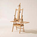 MEEDEN H-Frame Beech Wood Natural Art Easel with Storage, Adjustable 50"-80" H