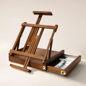 MEEDEN MEEDEN Portable Tabletop Easel with Storage Drawer - Walnut-W05B
