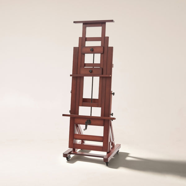 MEEDEN Deluxe Studio Large Rocker Crank Heavy Duty Artist Easel-Deep Walnut-DHJ-12