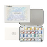 MEEDEN Professional 24 Colors High Saturation Semi-Moist Watercolor Paint Set