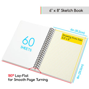 MEEDEN Acrylic Markers, Bamboo 32 Compartments Holder & Heavyweight Sketchbook Paper Pad Set