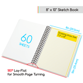 MEEDEN Artist Sketchbook Paper Pad with Heavy Weight Paper