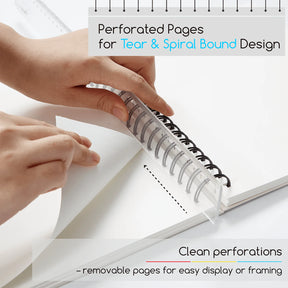 MEEDEN Acrylic Markers, Bamboo 32 Compartments Holder & Heavyweight Sketchbook Paper Pad Set
