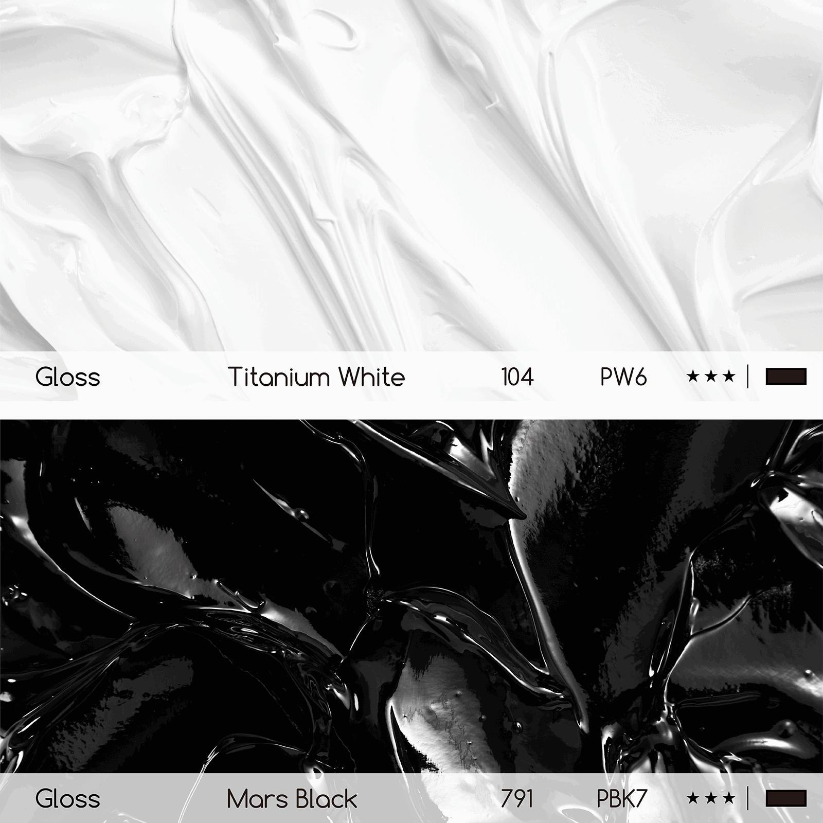 MEEDEN Black and White  Heavy Body Acrylic Paint, 300ml/10oz, 2 Jars