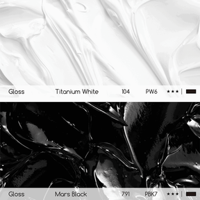 MEEDEN Black and White  Heavy Body Acrylic Paint, 300ml/10oz, 2 Jars