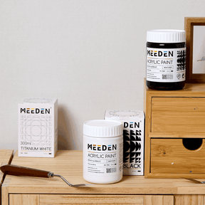 MEEDEN Black and White  Heavy Body Acrylic Paint, 300ml/10oz, 2 Jars