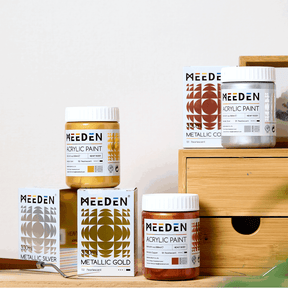 MEEDN 3-Colors Metallic Acrylic Paint Set, 300ml