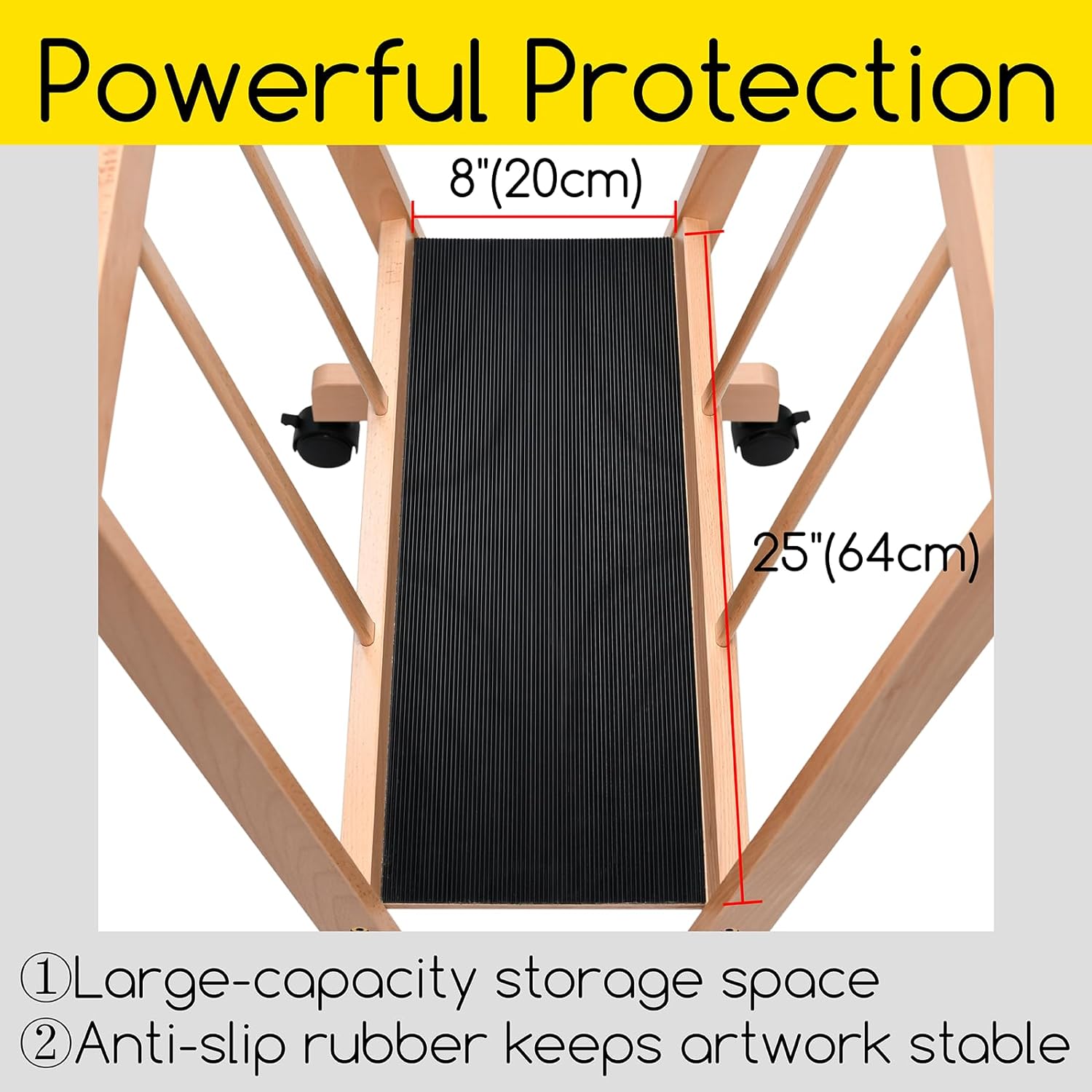 MEEDEN Wooden Large Print Rack with Castors