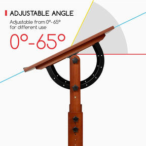 MEEDEN Vintage Adjustable Wooden Drafting Table & Stool Set-XSZ-4