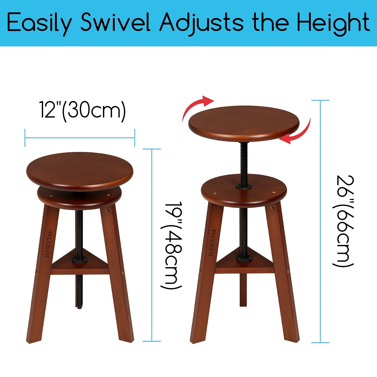 MEEDEN Vintage Adjustable Wooden Drafting Table & Stool Set-XSZ-4