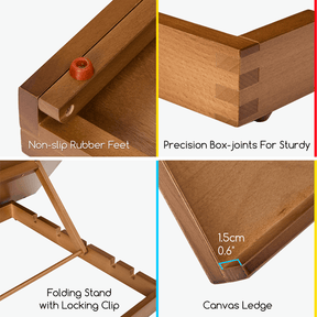 MEEDEN Adjustable Extra Large Wooden Tabletop Easel, Walnut
