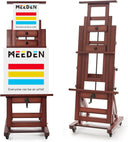 MEEDEN Deluxe Studio Large Rocker Crank Heavy Duty Artist Easel-Deep Walnut-DHJ-12