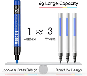 MEEDEN Acrylic Paint Markers Set - 12 Colors