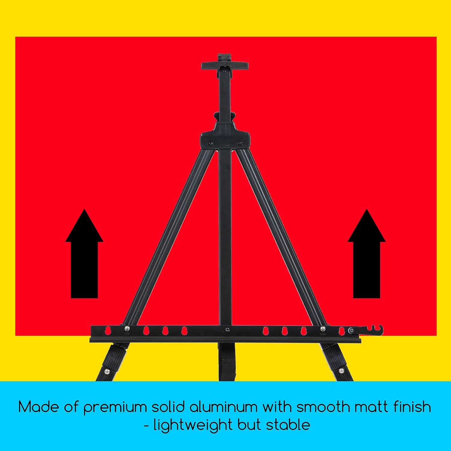 MEEDEN Adjustable Aluminum Travel Easel – Tripod Stand with Bag