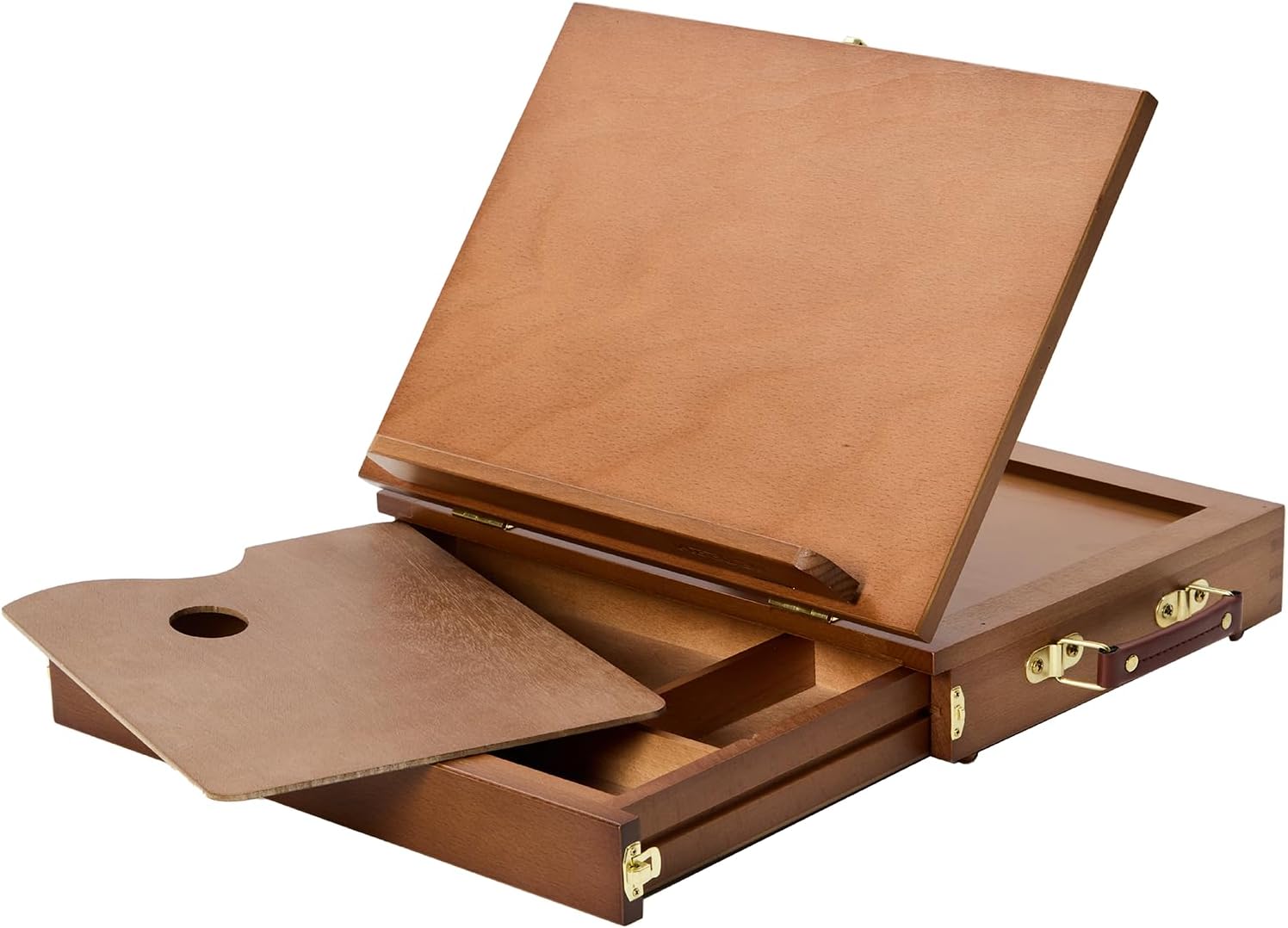 MEEDEN Walnut Tabletop Easel with Storage Drawer & Palette-XHC-1A
