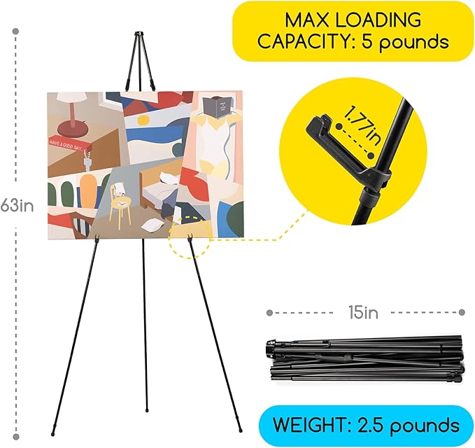 MEEDEN Adjustable Height Tripod Display Stand with Bag