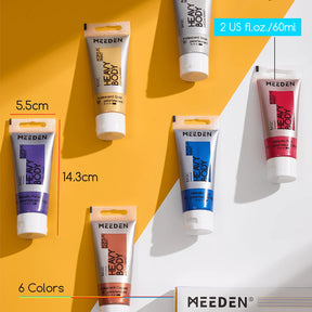 MEEDEN Foldable Easel, Metallic Acrylic Paint (6x60ml) & Cotton Canvas Boards Set