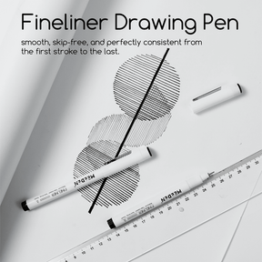 MEEDEN Black Micro Fineliner Pens – 6-Size Set, 0.05-1mm, Waterproof Archival Ink for Sketching & Illustration