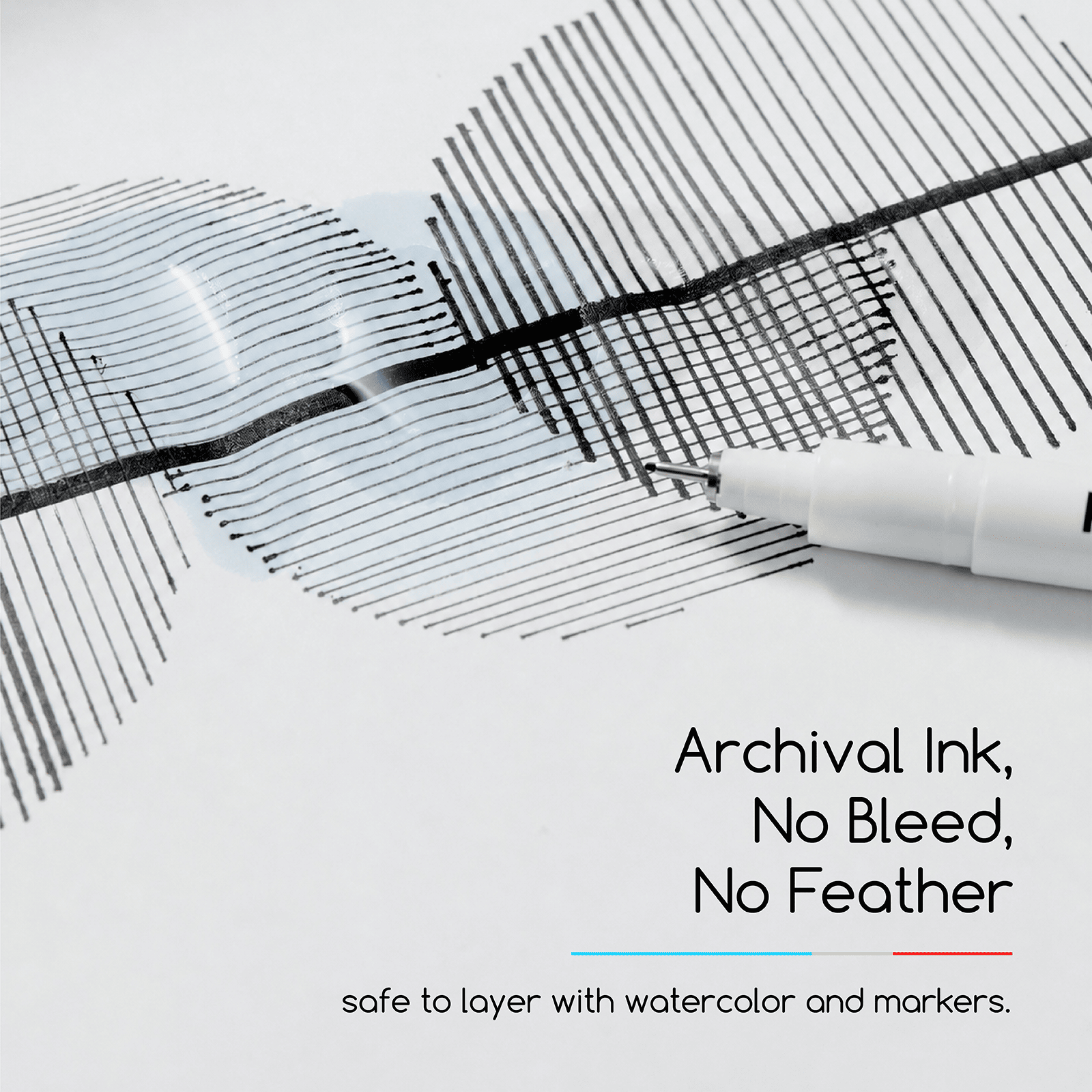 MEEDEN Black Micro Fineliner Pens – 6-Size Set, 0.05-1mm, Waterproof Archival Ink for Sketching & Illustration