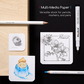 MEEDEN Mini Sketchbook Set – 190gsm Portable Drawing Paper, 3 Sizes, 150 Pages