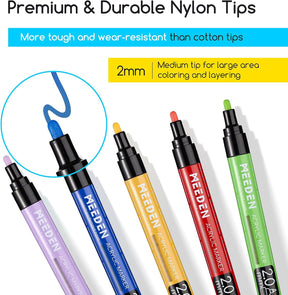 MEEDEN Acrylic Paint Markers Set - 12 Colors