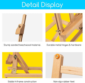 MEEDEN H-Frame Tabletop Easel for Painting: Adjustable Desktop Easel HJ-6C