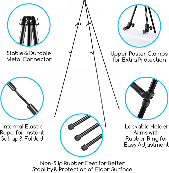 MEEDEN Adjustable Height Tripod Display Stand with Bag