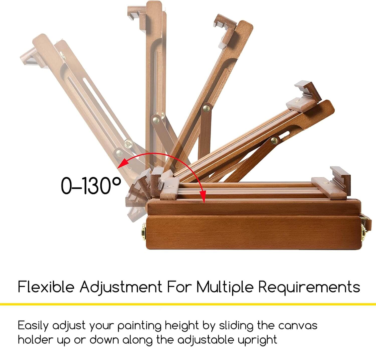 MEEDEN MEEDEN Portable Tabletop Easel with Storage Drawer - Walnut-W05B