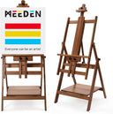 MEEDEN Heavy Duty H-Frame Easel, Adjustable & Tiltable, Walnut - W10B