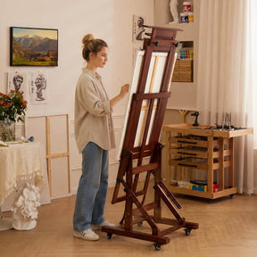 MEEDEN Deluxe Multi-Function Heavy Duty Large Artist Easel-Deep Walnut-DHJ-3