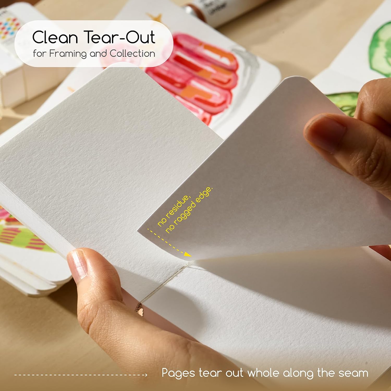MEEDEN Mini Sketchbook Set – 190gsm Portable Drawing Paper, 3 Sizes, 150 Pages