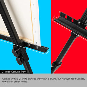 MEEDEN Adjustable Aluminum Travel Easel – Tripod Stand with Bag