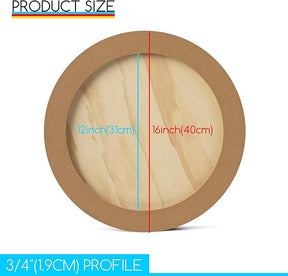 MEEDEN Round Cradled Wood Panels – 16" x 3/4", 2-Pack for Pouring Art & Painting
