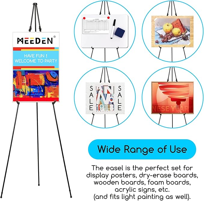 MEEDEN Adjustable Height Tripod Display Stand with Bag
