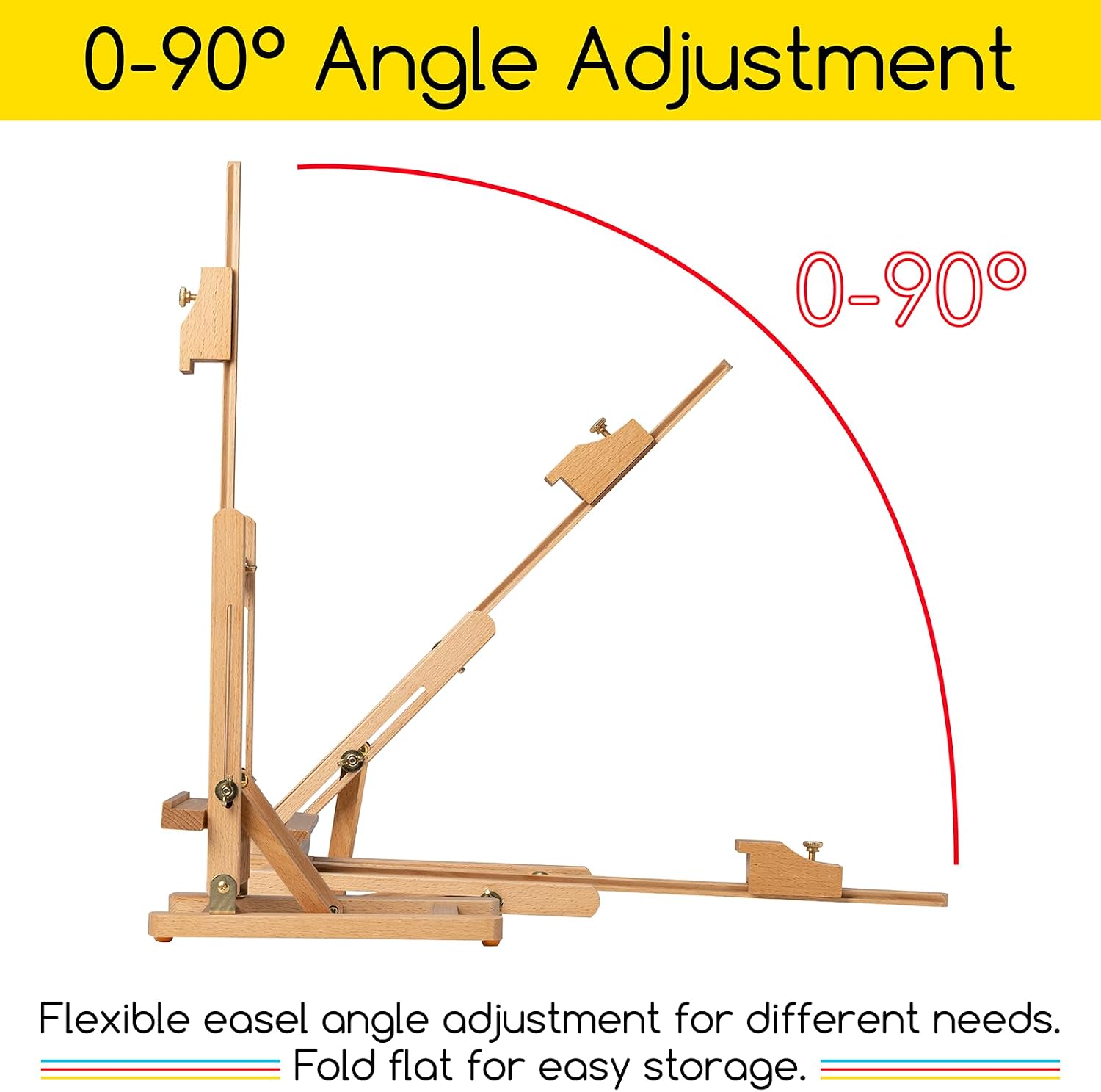 MEEDEN H-Frame Tabletop Easel for Painting: Adjustable Desktop Easel HJ-6C