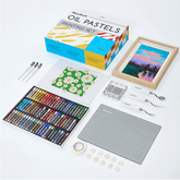 MEEDEN Soft Oil Pastels Set, 102Pcs Oil Pastel Kit with 72 Colors & 6 White Pastel