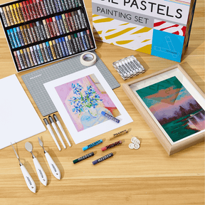 MEEDEN Soft Oil Pastels Set, 102Pcs Oil Pastel Kit with 72 Colors & 6 White Pastel
