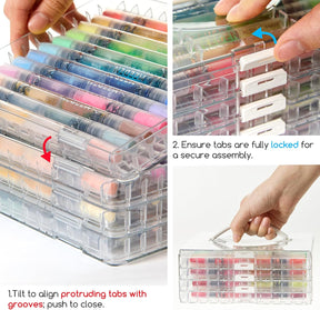 MEEDEN Dual Tip Acrylic Paint Markers, 96 Colors